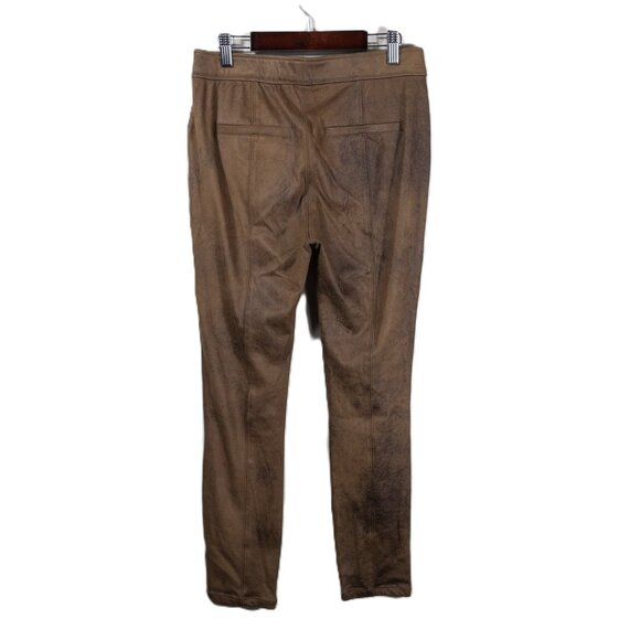 NWT Free People Brown Faux Suede High-Waisted Stretch Leggings 27 Indie Western - Picture 4 of 8